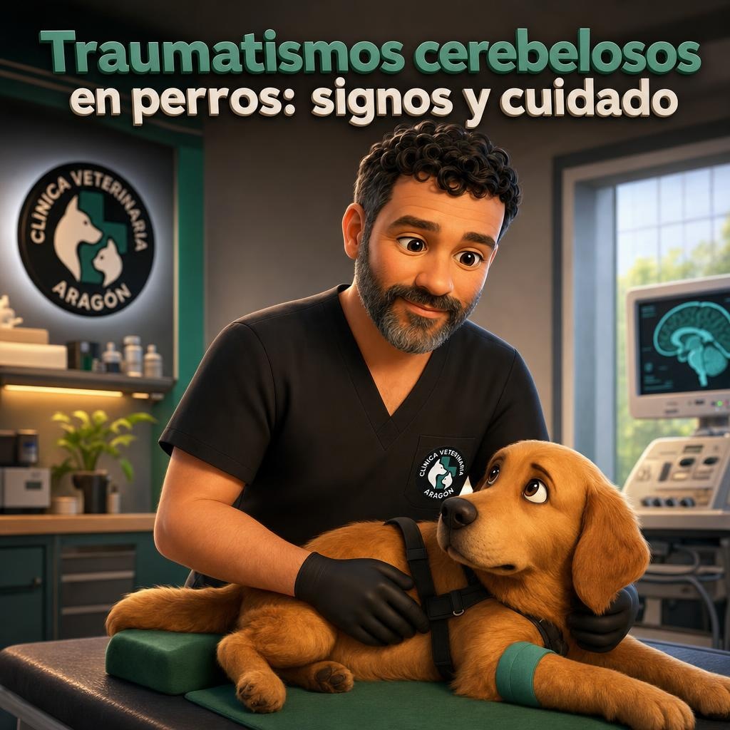 Traumatismos cerebelosos en perros: signos, urgencia y cuidados