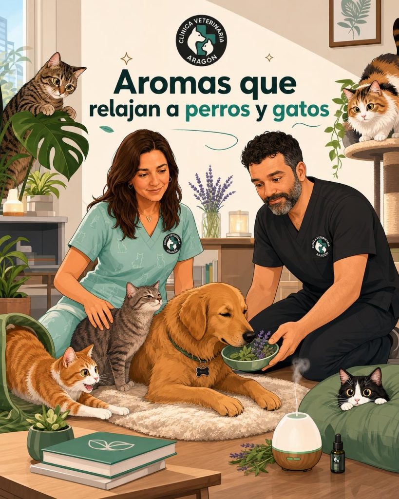 Aromas que relajan a perros y gatos: qué es seguro y qué evitar